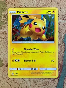 Pokemon TCG - Pikachu SM76 Cosmos Foil Sun & Moon Black Star Promo Near Mint - Image 1