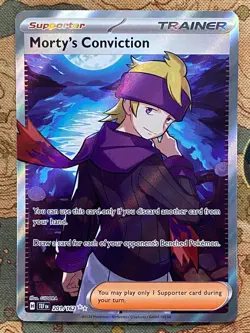 Pokemon TCG - Morty's Conviction 201/162 Ultra Rare Full Art Temporal Forces NM - Image 2