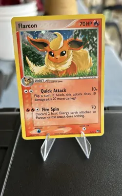 Pokemon TCG Flareon Holo Rare Card 2/17 Pop Series 3 Promo LP - Image 1