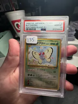1999 BUTTERFREE POKEMON JAPANESE PROMO SOUTHERN ISLANDS #12 PSA GEM MT 10 - Image 1