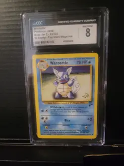 CGC 8 NM-MN #2 Wartortle 63/130 W-STAMPED WOTC Promo 2000 Pokemon Card TCG - Image 1