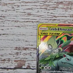 Pokemon TCG Celebi & Venusaur GX Card 1/181 Tag Team Sun Moon - Image 4