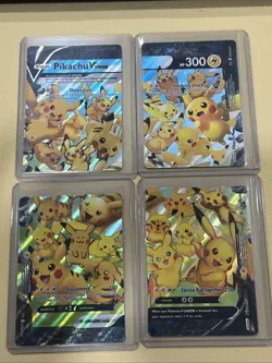 2021 Pokemon Pikachu V-Union [Set of 4] SWSH139-142 Black Star Promo Cards Holo - Image 1