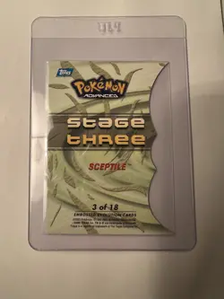 Pokemon Advanced Topps Card Sceptile 3/18 Die Cut Near Mint Condition - Image 2