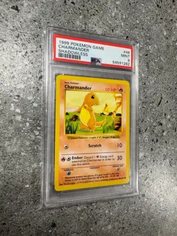 Pokemon TCG Cards SHADOWLESS Charmander 46/102 Base Set PSA 9 MINT - Image 2