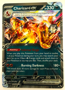 Charizard EX 196 Black Star Promo JUMBO Card NM - Image 1