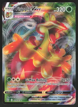 Flapple VMAX 019/163 Ultra Rare Pokemon TCG SWSH05: Battle Styles NM - Image 1