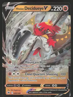 Hisuian Decidueye V 083/189 Ultra Rare Pokemon TCG SWSH10: Astral Radiance NM - Image 1