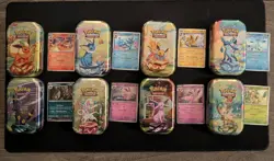 Pokemon Prismatic Evolutions Mini Tins Complete Set EMPTY NO PACKS - Image 1