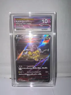 Pokemon TCG: Raikou V GG41/GG70 Crown Zenith Special Art ACE 10 - Image 3