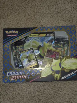 Pokemon TCG Crown Zenith Regieleki V Collection Sealed Box - Image 1