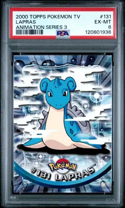 POP 2! 2000 TOPPS POKEMON TV ANIMATION SERIES 3 131 LAPRAS PSA 6 EXCELLENT-MINT - Image 1