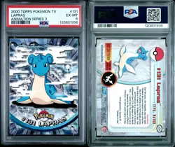 POP 2! 2000 TOPPS POKEMON TV ANIMATION SERIES 3 131 LAPRAS PSA 6 EXCELLENT-MINT - Image 3