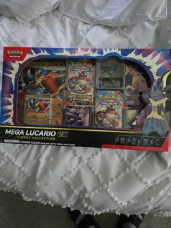 Pokemon TCG Mega Lucario EX FIGURE Collection Box Factory Sealed New 2025 - Image 1