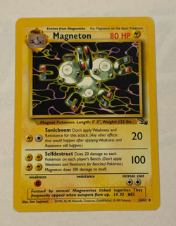 Magneton Fossil Set 26/62 Pokemon Card 1999 - Image 1