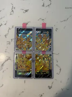 Pikachu V-Union Set of 4 Sword & Shield Pokemon Promo Cards Celebrations ⚡ - Image 1