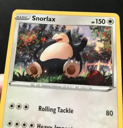 Snorlax 140/202 Sword & Shield Base RARE NON-HOLO NON HOLO Pokemon Card NM - Image 3