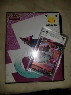 Volcarona V BCCG graded 10 Mint card and common Pokemon cards lot - Image 1