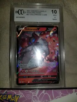 Volcarona V BCCG graded 10 Mint card and common Pokemon cards lot - Image 2
