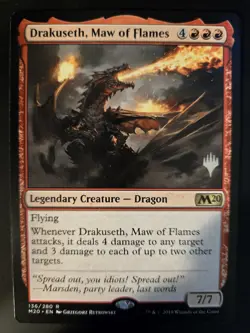 Drakuseth, Maw of Flames NM PROMO PACK Core Set 2020 M20 MTG FREE SHIPPING - Image 1