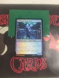 Magic The Gathering Marvel's Spider-Man "Alchemax Slayer-Bots" FOIL COMMON NM - Image 1