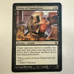 MTG Saviors of Kamigawa #62 Choice of Damnations LP - Image 1