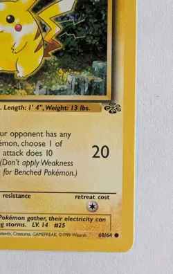 Pikachu 60/64 1st Edition Jungle Set 1999 Pokemon Card Mint / Near Mint - Image 5
