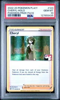 2022 Pokemon Play! CHERYL HOLO 123/163 Prize Pack Series 1/2 ~ PSA 10 - Image 1