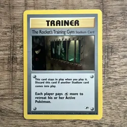 Pokemon TCG Gym Heroes Rockets Training Gym 104/132 LP Vintage Rare Unlimited - Image 1