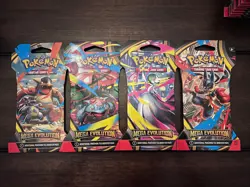 Pokemon Mega Evolutions Sleeved Booster Packs - 4 Full Art Set Collection Sealed - Image 2