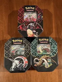 Pokemon TCG Paldean Fates Set of 3 Tins Brand New & Sealed Charizard - Image 1