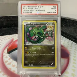 2013 Pokemon Black & White Legendary Treasures Rayquaza 93/113 Holo PSA 9 MINT - Image 1