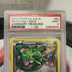 2013 Pokemon Black & White Legendary Treasures Rayquaza 93/113 Holo PSA 9 MINT - Image 2
