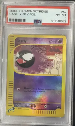 PSA 8 - 2003 Skyridge Pokemon Gastly Expedition Reverse Holo 57/144 - Image 1