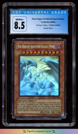 Red Dragon Archfiend Assault Mode Ghost Rare Mint CGC 8.5 Yugioh CRMS-EN004 - Image 1