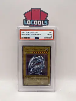 2002 Yu-Gi-Oh! Blue-Eyes White Dragon LOB SDK-001 Ultra Rare PSA 6 EX-MT - Image 1