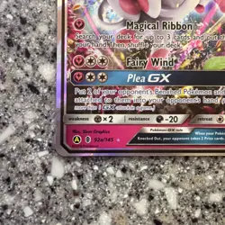 Pokemon Sylveon GX TCG 92a/145 Alternative Art Promo Card S&M Guardians Rising - Image 5