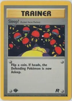 Sleep! 79/82 1st Edition Rocket WOTC Pokemon Card LP - Image 1