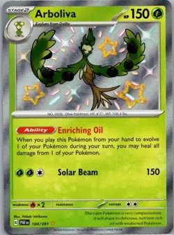 Pokemon Card Arboliva 104/091 Paldean Fates - Near Mint - Image 1