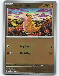 Sandshrew #068/132 Reverse Holo Pokemon Card ME01: Mega Evolution - Image 1