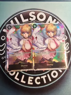 Stussy x2 OP07-085 Super Rare 500 Years in the Future One Piece TCG Card OP-07 - Image 1