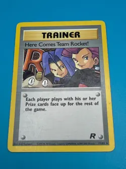 Here Comes Team Rocket! Pokemon Team Rocket Trainer Card 15/82 Vintage 2000 TCG - Image 3