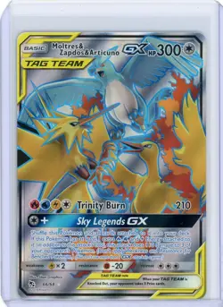 Moltres Zapdos Articuno GX 66/68 Hidden Fates Full Art Pokemon Card NM - Image 1