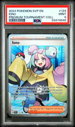 IONO SVP 124 PSA 9 BLACK STAR PROMO FULL ART POKEMON CARD HOLO ENGLISH - Image 1