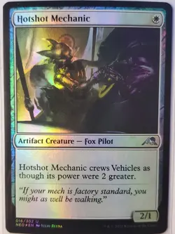 1x Hotshot Mechanic Kamigawa: Neon Dynasty Foil - NM Condition - Image 1