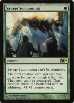 Savage Summoning R Magic 2014 (M14) 194 - LP MTG - Image 1