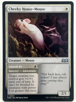 Cheeky House-Mouse NM/M* Wilds Of Eldraine ENGLISH 0007 mtg -UnltdCards - Image 1