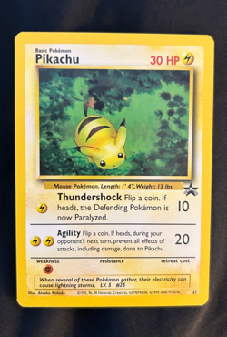 1999-2000 Pokemon TCG Black Star Promo Pikachu #27 - LP - Image 3