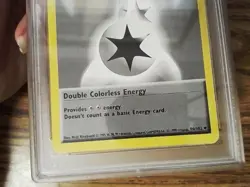 Double Colorless Energy 96/102 Shadowless Base Pokemon Card - PSA 8 1st Edition - Image 3