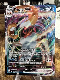 Pokemon TCG Kingler VMAX Brilliant Stars 029/172 Holo Ultra Rare NM - Image 1